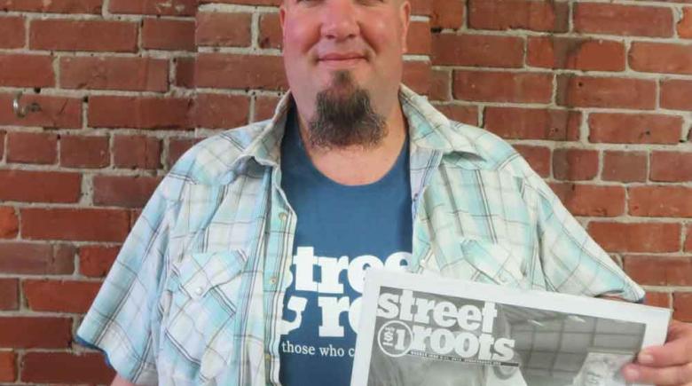 Street Roots vendor Brian Castor.